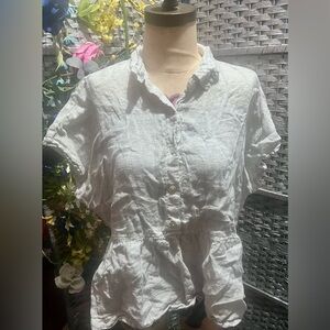 C&C California Light Gray Striped Button-Down Shirt